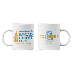 2025 INDEPENDENCE BROAD STREET RUN 11 oz Finisher Mug - Custom with your time
