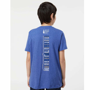 Youth USA Cotton Tee -Heather Royal- Directions