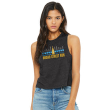 Women's Fashion Crop Tank -Dark Grey Heather- Subway