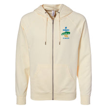 Adult Terry Zip Hoody -Bone- Embroidery