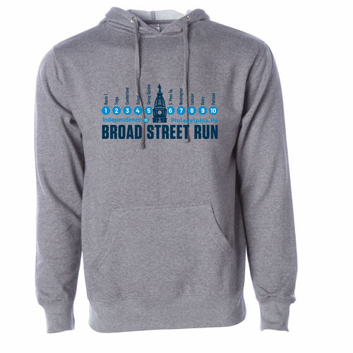 Phila. PA Heather Grey Embroidered Sweatshirt