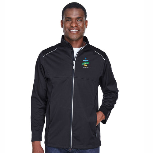 Men's Bonded Zip DWR Shell -Black- Embroidered