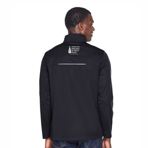 Men's Bonded Zip DWR Shell -Black- Embroidered