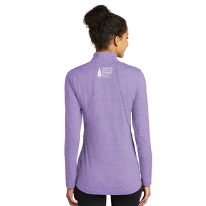 Women's Stretch 1/2 Zip -Hyacinth- Embroidered